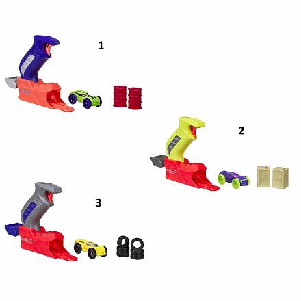 Игровой набор с пусковым механизмом Нёрф Нитро и машинкой  